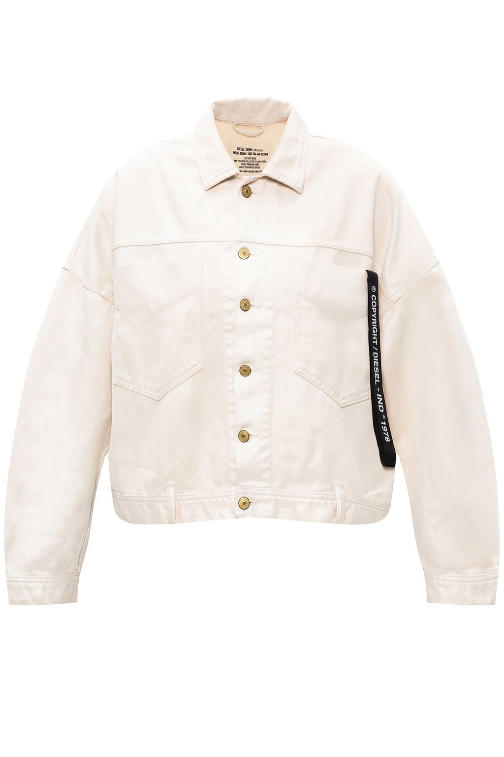 Diesel white denim jacket sale